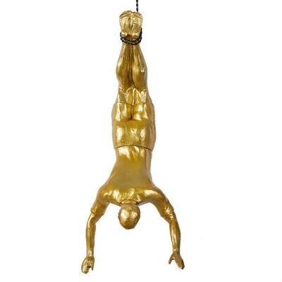 Wall Decoration Nordic Style Retro Man Climbing Wall Background Wall Decorations Hanging Statue Living Room Background: Gold C