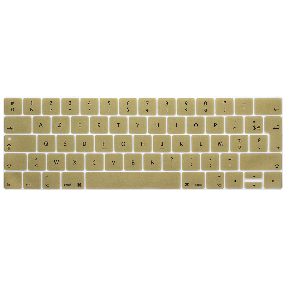 Französisch Sprache Tastatur Abdeckung Coque Clavier AZERTY gießen Für Macbook Profi Retina 13 15 TOUCHBAR Modelle A1706 A1707: Gold