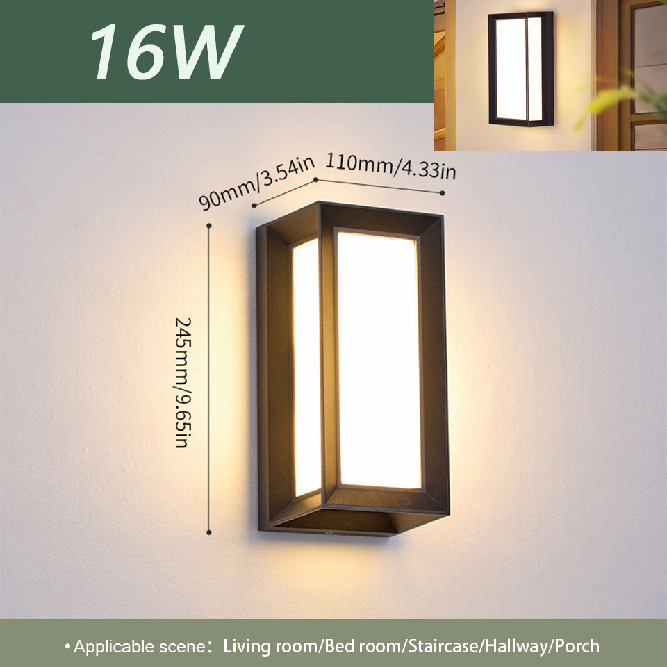 Led buitenwandlamp Waterdicht IP66 Bewegingssensor Led buitenverlichting Veranda Verlichting Balkon Tuinverlichting Buitenwandlamp: Licht Groen / Blauw / 4W