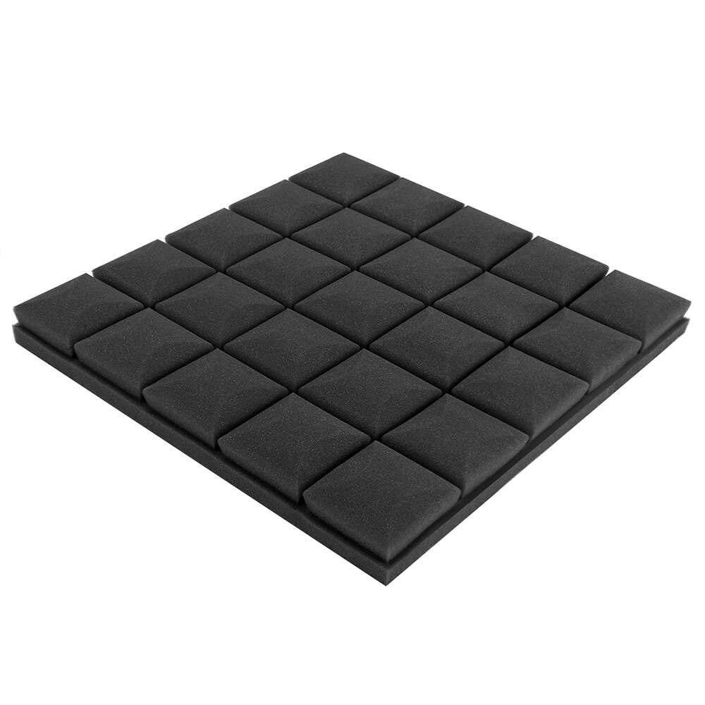 Acoustic Foam Panel Soundproof Foam Wedge Studio KTV Wall Echoes Absorption: Black  Low-density