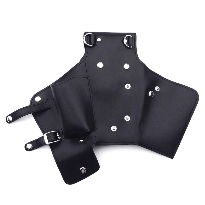 Leather Hair Scissor Pouch Bag Holster with Belt Salon Hair Stylist Barber Scissors Shear Hairdressing Waist Holder