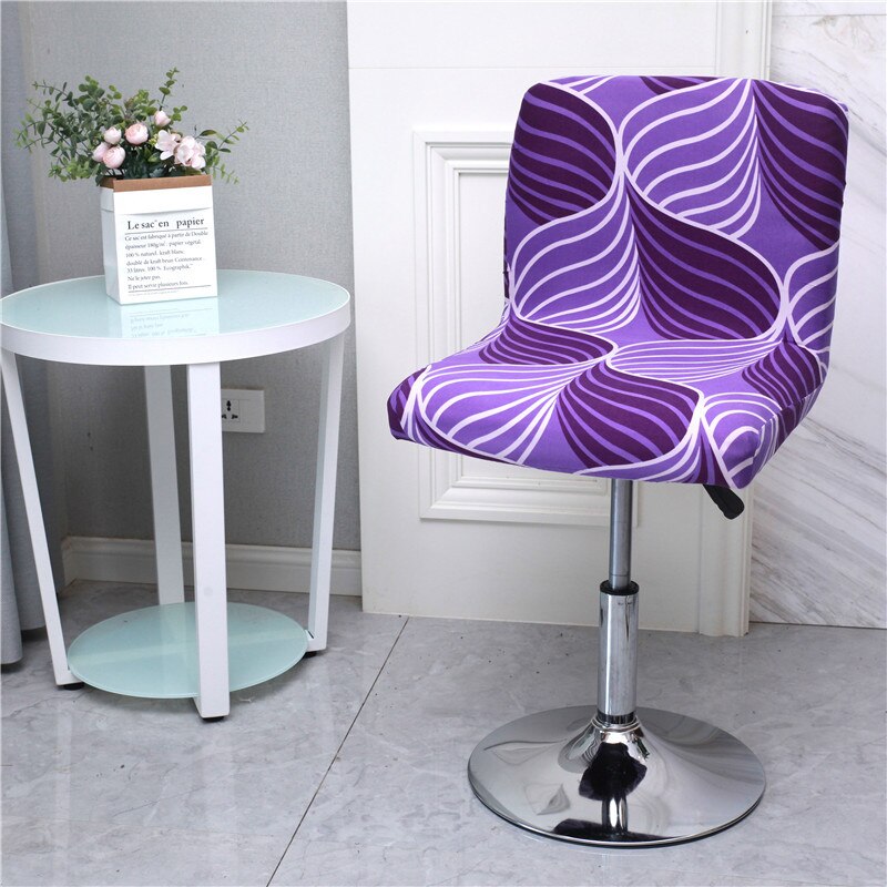 Elastisk standard barstol lav ryg bar stolbetræk spandex spisebordsstolbetræk bar stretch kontorsædetaske stol sædebetræk