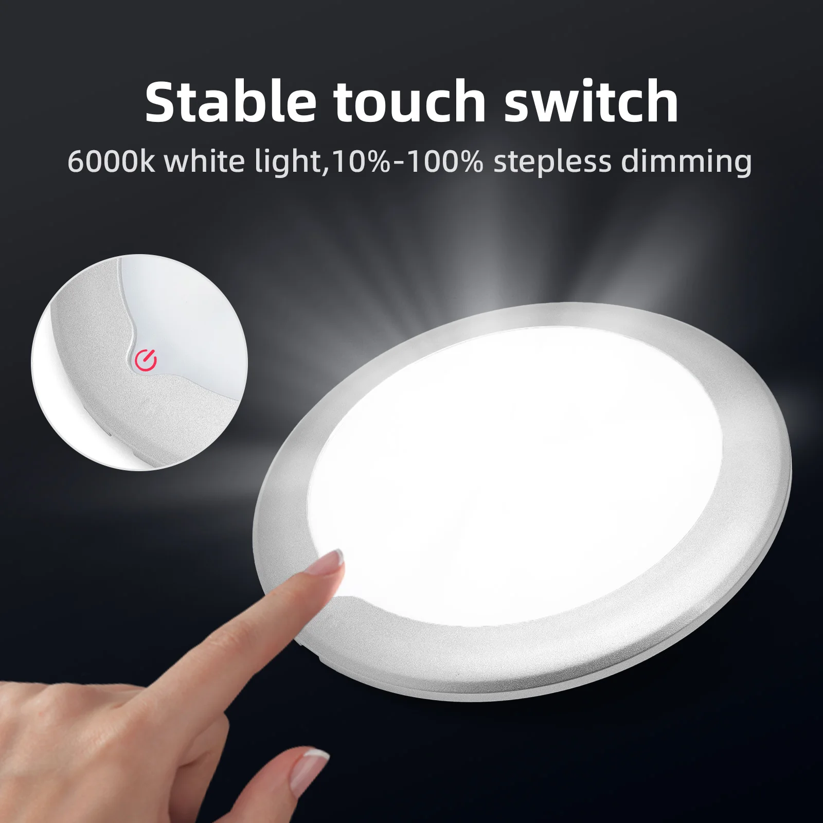 12V 24V Boot dimmbare LED Decken leuchte RV Lichter mit Touch Dimmer Schalter Innen Down Lampe Camper Caravan Marine Interieur