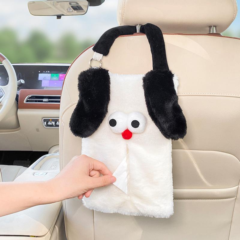 Auto Tissue Spender Cartoon Hund Tissue Cover Veranstalter kreative Sitz lehne Tissue Box Soft Tissue Cover Organizer für Auto nach Hause