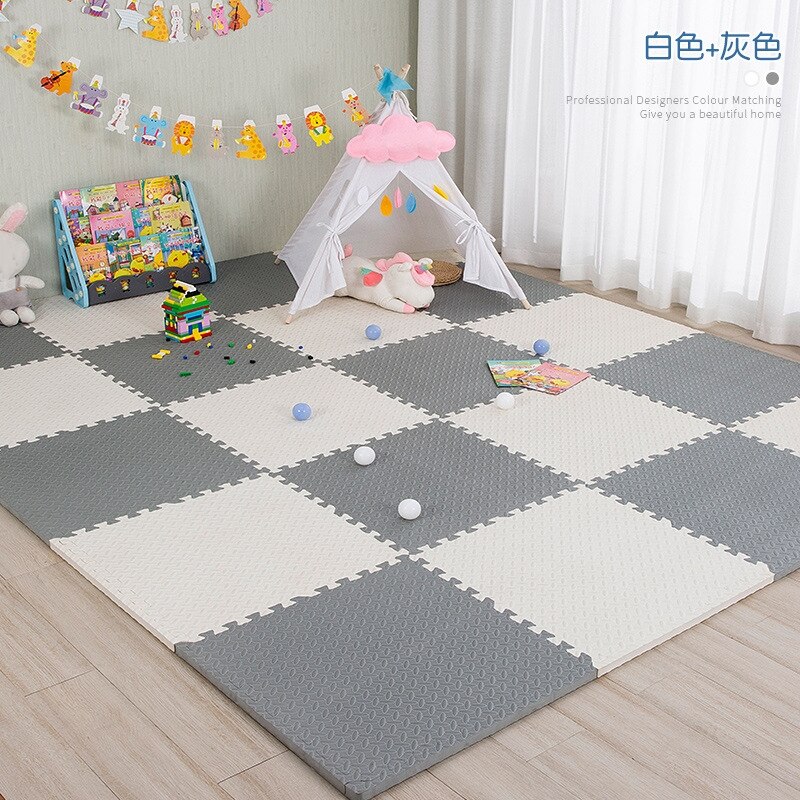 Alfombra de juego de rompecabezas para bebé, tapete de espuma EVA de 30x30x1cm, tatami para habitación de niños, tapetes de juegos para bebés, tienda de juegos: 16pcs / Color 6