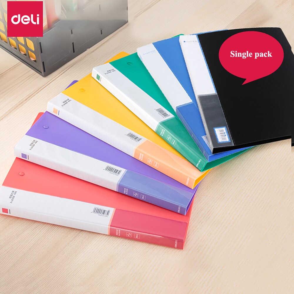 Deli 5301 5302 33478 A4 file folder single and double clip folder short long binder folder colorful folder