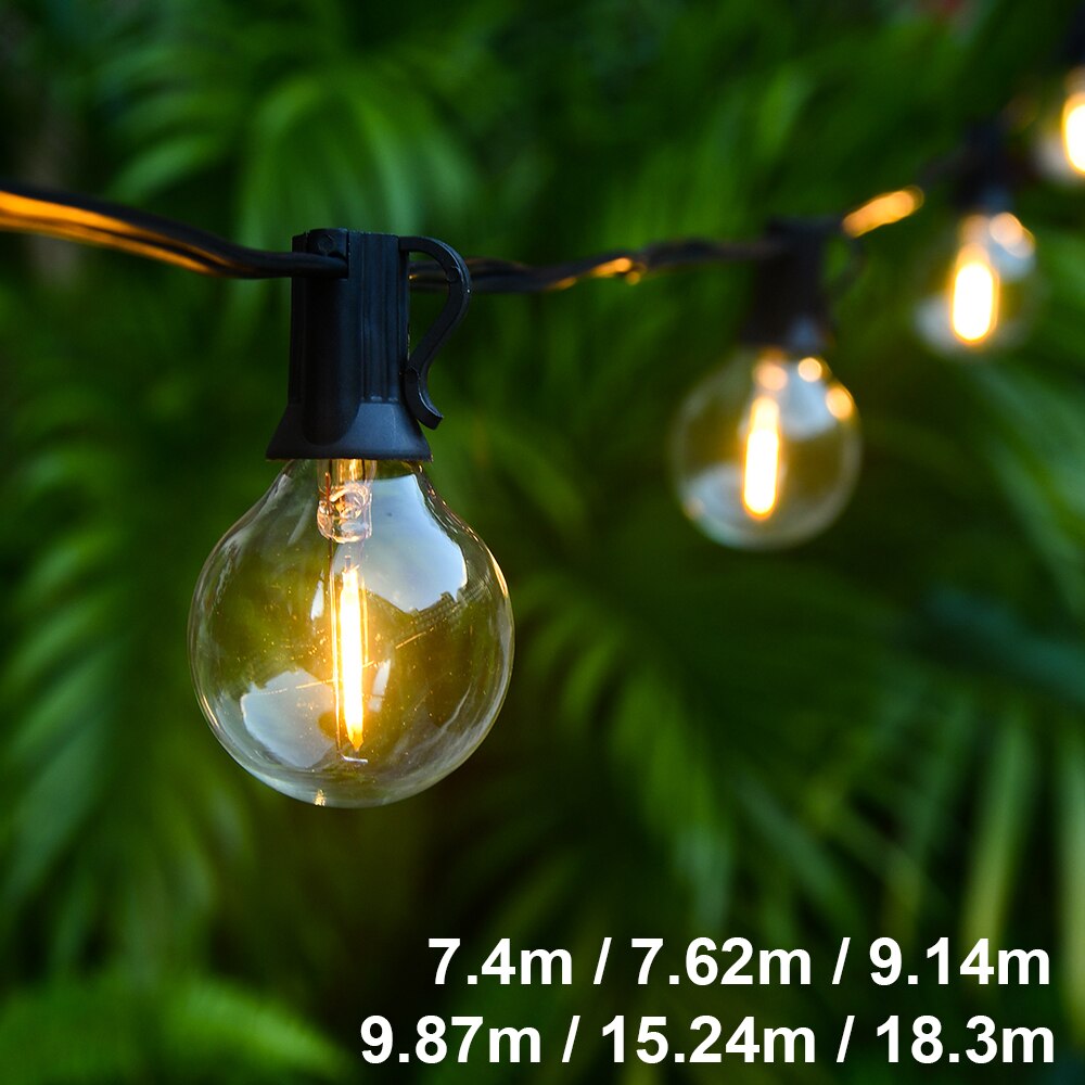G40 Led String Lights 24.6FT 25FT 50FT Fairy String Licht G40 Led Globe String Licht Warm Wit Decoratieve Verlichting Voor outdoor Ba