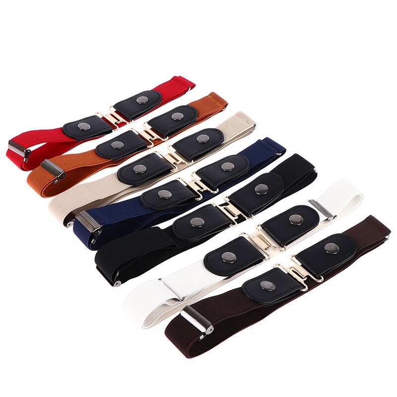Women Buckle Stretch Belt Belt Invisible Elastic Waist Belt Unisex Jeans Pants