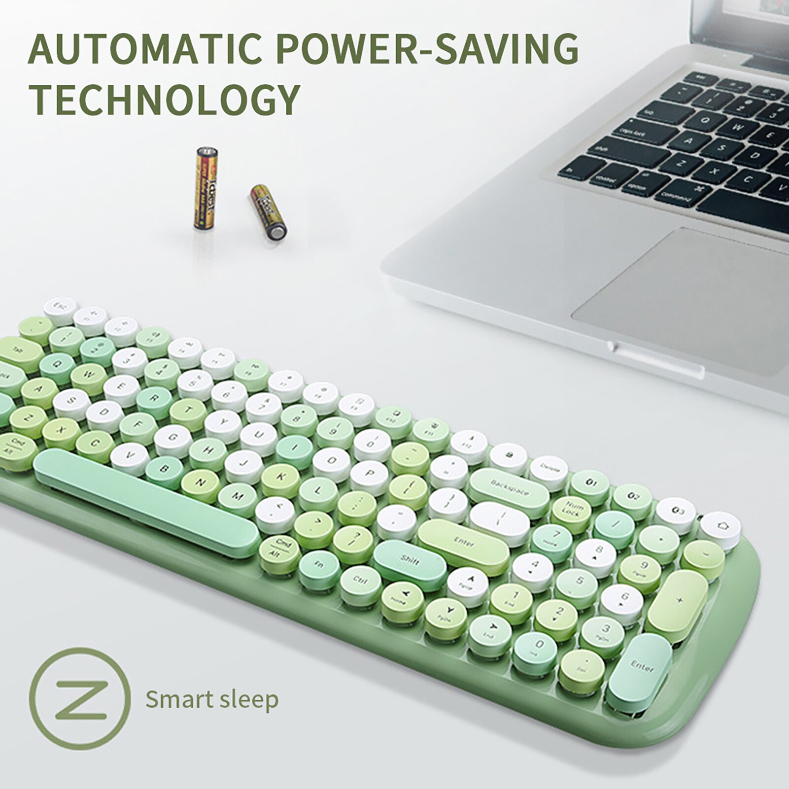 Multi‑Device Keyboard For Bluetooth 5.1 Wireless Keyboard For Laptop Mobile Phone Tablet For Ios And Other Systems