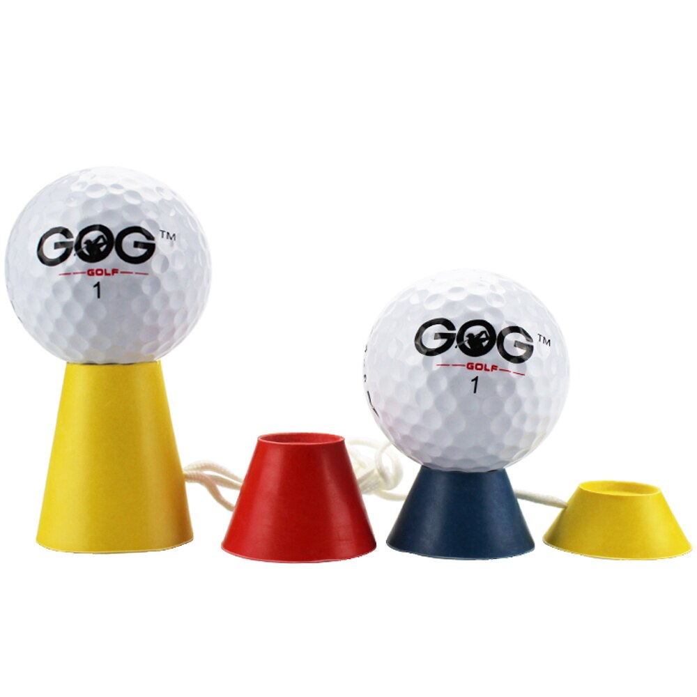 4 in 1 forskellige højder golf tees golf vinter gummi tee med reb golfboldholder