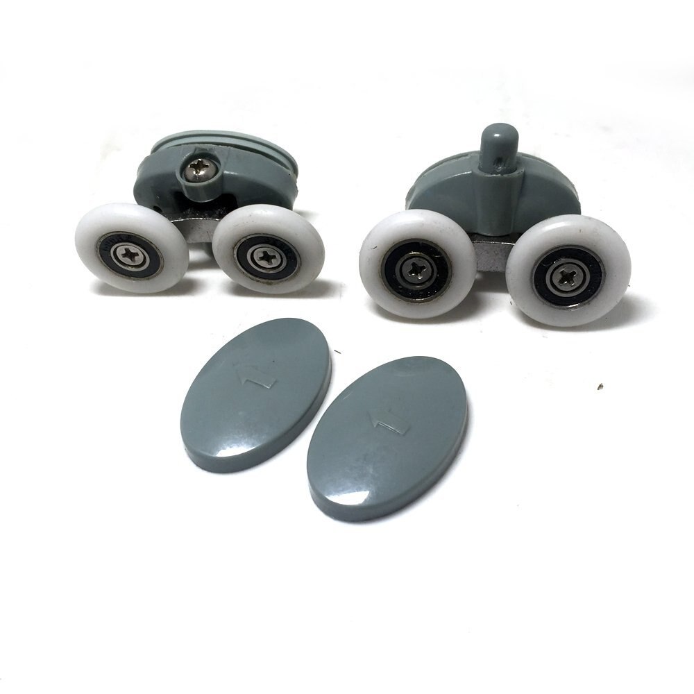 Set of 4 Double Shower Door ROLLERS /Runners /Wheels 25mm in Diameter