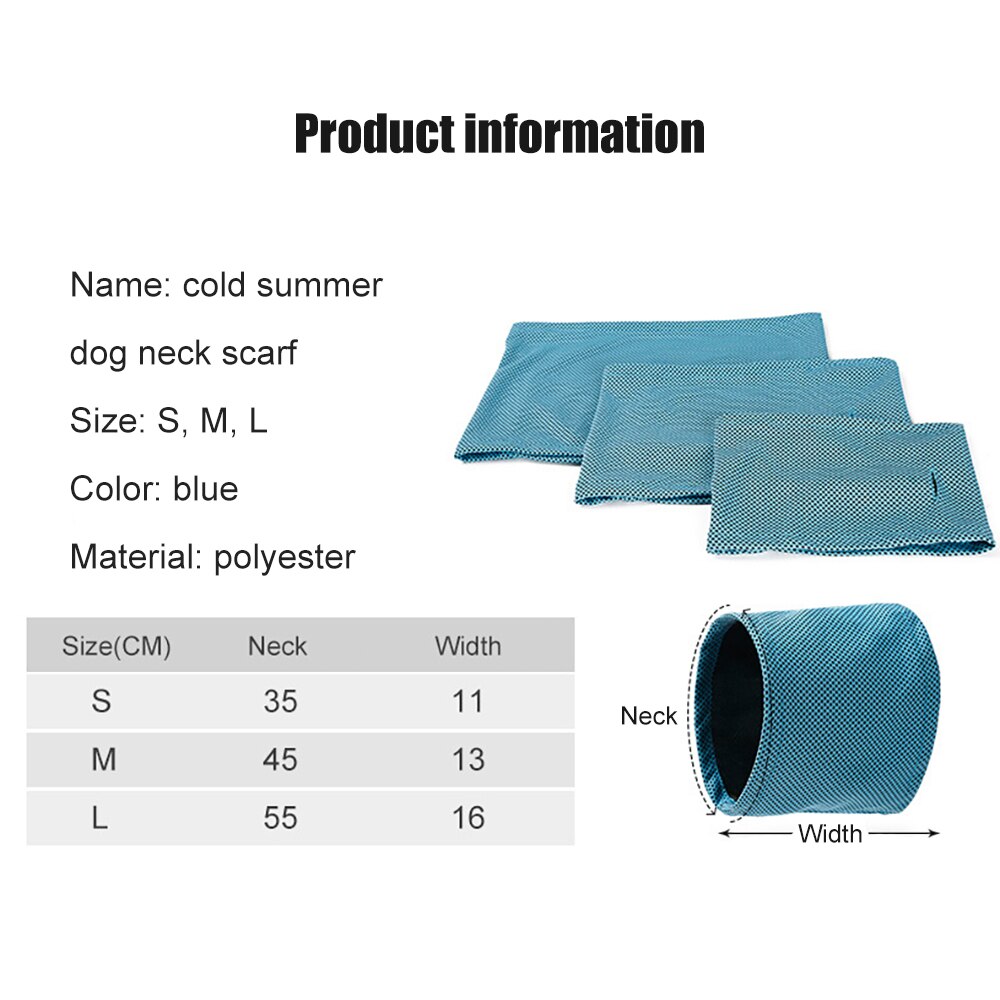 Multifunctionele Hond Cooling Kraag Zomer Ademend Ijs Handdoek Huisdier Koeling Sjaal Voor Honden Kat Cooling Neck Wrap Halsband