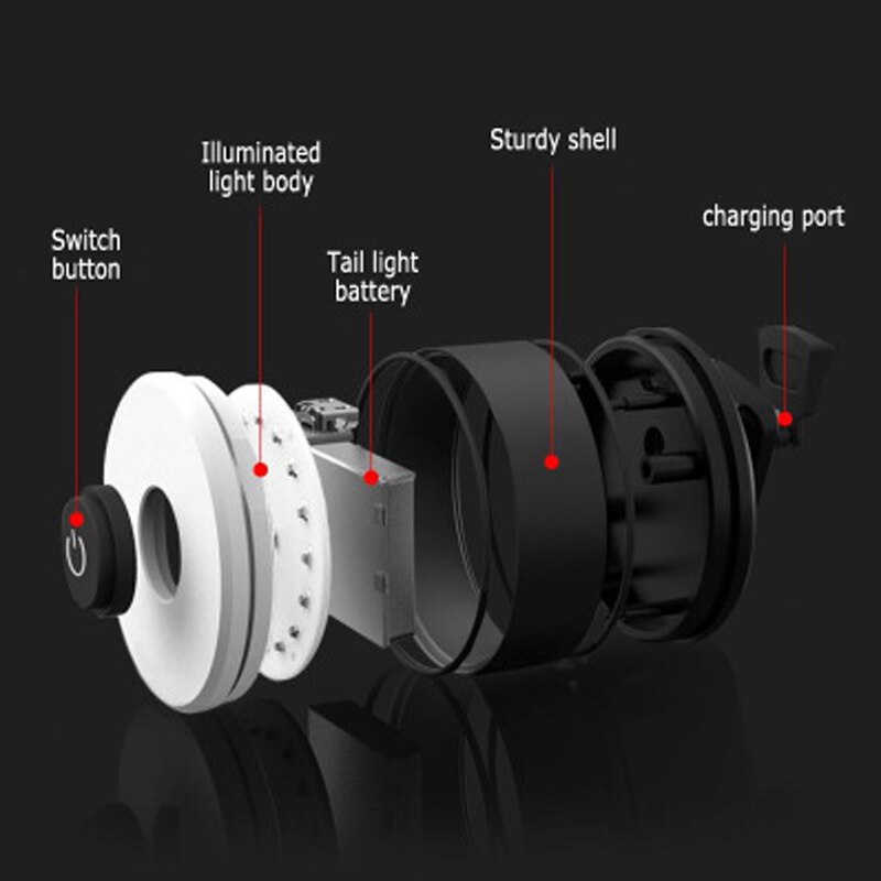 Mini Fiets Achterlicht Fiets Achterlicht Achterlicht USB Oplaadbare Zaklamp Veiligheid Waarschuwingslichten Fietsen Accessoire Rode Kleur