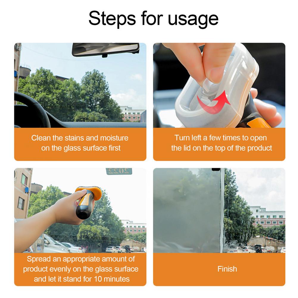 Agente antilluvia para parabrisas delantero de coche, resistente al agua, antivaho, espejo retrovisor, ventana, vidrios para automoción