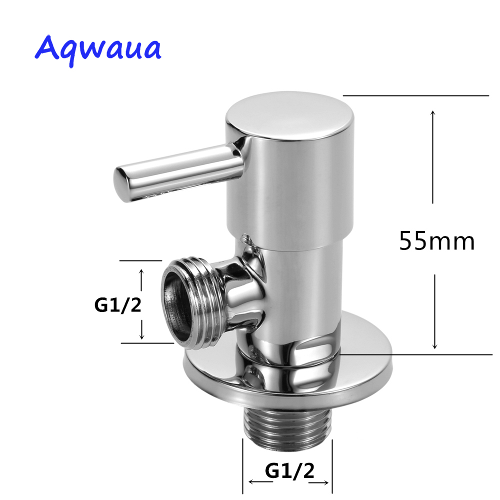 Aqwaua Water Regelklep Kraan Hoekstopkraan Messing Omstelling Wc Klep Controle Keuken Accessoires Massief Messing Verchroomd