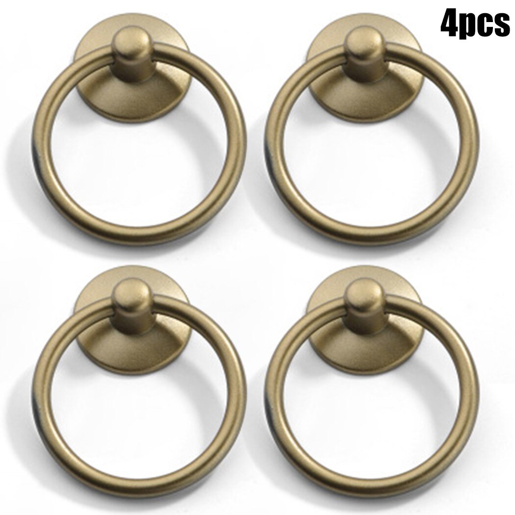 4pcs Finger Pull Swing Ring Kitchen Cabinet Drawer Cupboard Knob Handle Knob Pull Ring For Drawer Door Cabinet Bin Wardrobe