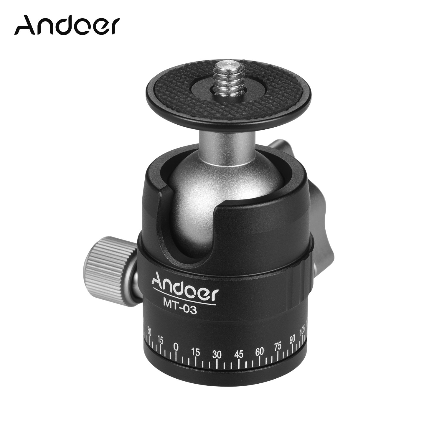 Andoer MT-03 Mini Testa A Sfera Treppiede Della Macchina Fotografica DSLR Monopd Ballhead con a Forma di U Tacca Max. carico 5KG 11LB Fotografare Accessori