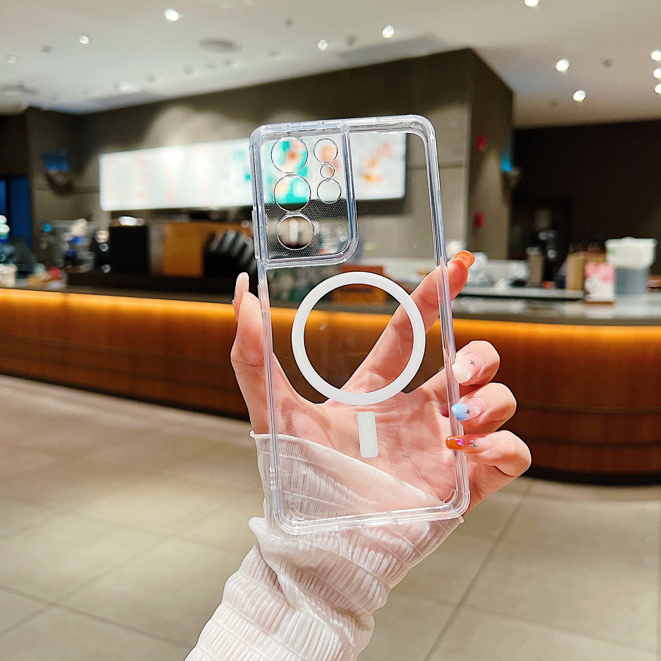 Trasparente per Magsafe Custodia per Xiaomi Mi 15 14 13 pro ultra 13T 14T Redmi Nota 13 14 4G 5G coperchio rigida antiurto magnetica: ABS