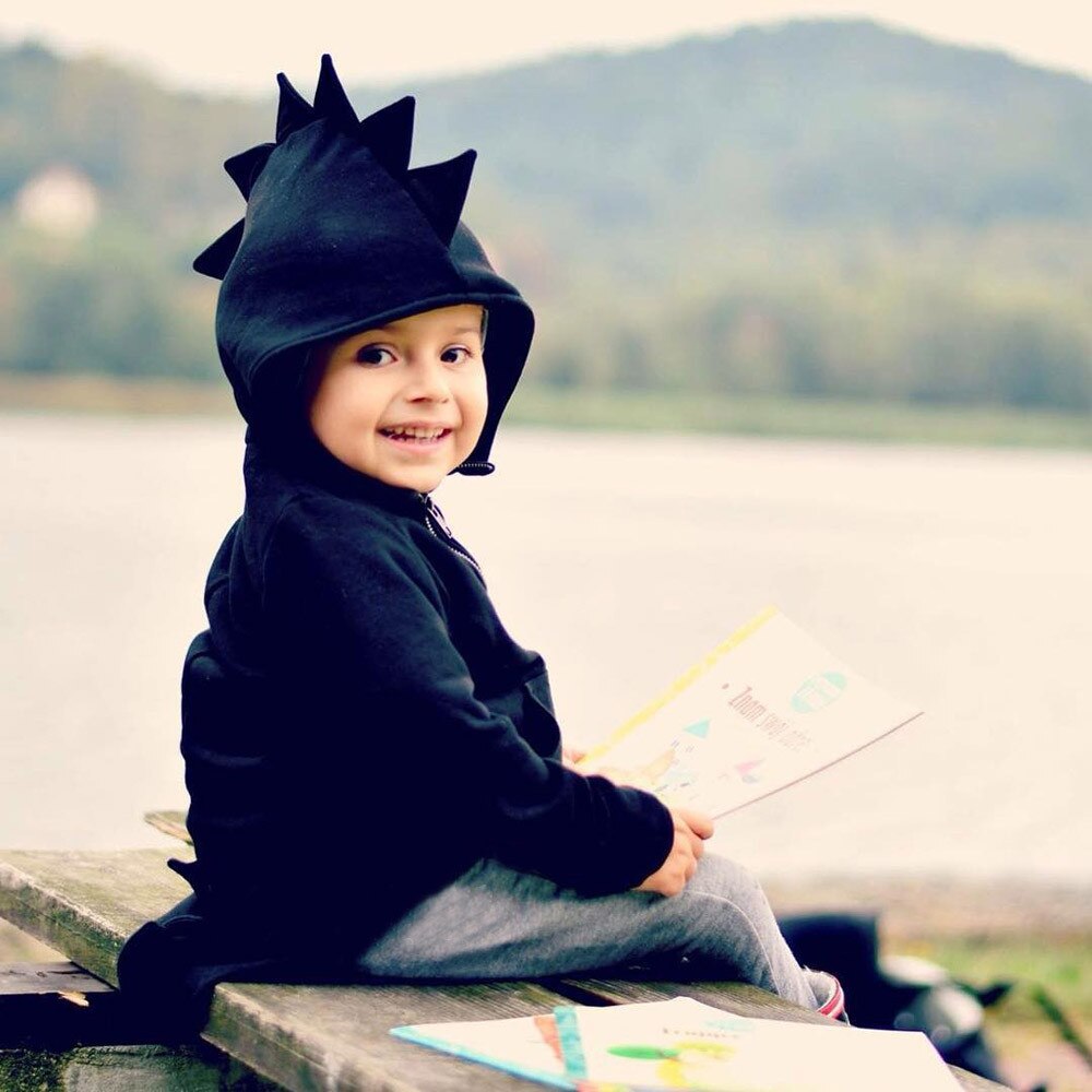 Giacca da bambino per bambini adorabile per bambini giacca stile dinosauro copricapo con cappuccio cappotto abbigliamento giacca invernale per bambini ragazzi bebek ux 1T-6T