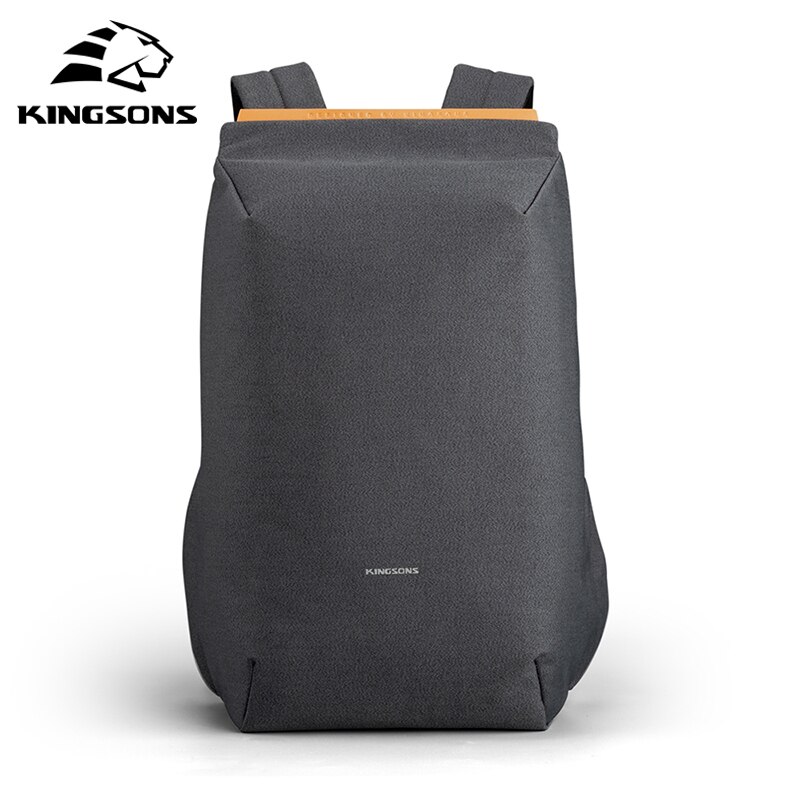 Kingsons neue wasserdichte laptop rucksack USB lade schule tasche anti-diebstahl reisen rucksäcke für männer und frauen mochila: Dark gray