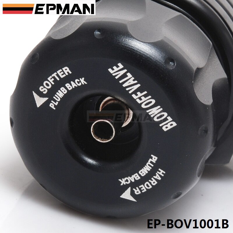 25mm universal dual port blow off ventil (sort) omskifterventil dumpventil ep-bov 1001b