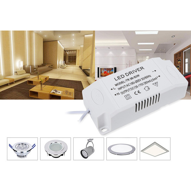Led-ohjain elektroninen muuntaja 12-24w/24-36w/36-50w led-virtalähdettä valaistusmuuntajat led-valoille ohjain dc: 36 50w