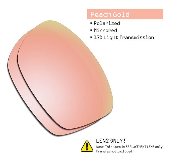 SmartVLT Polarized Replacement Lenses for Oakley Jupiter Squared Sunglasses - Multiple Options: Peach Gold