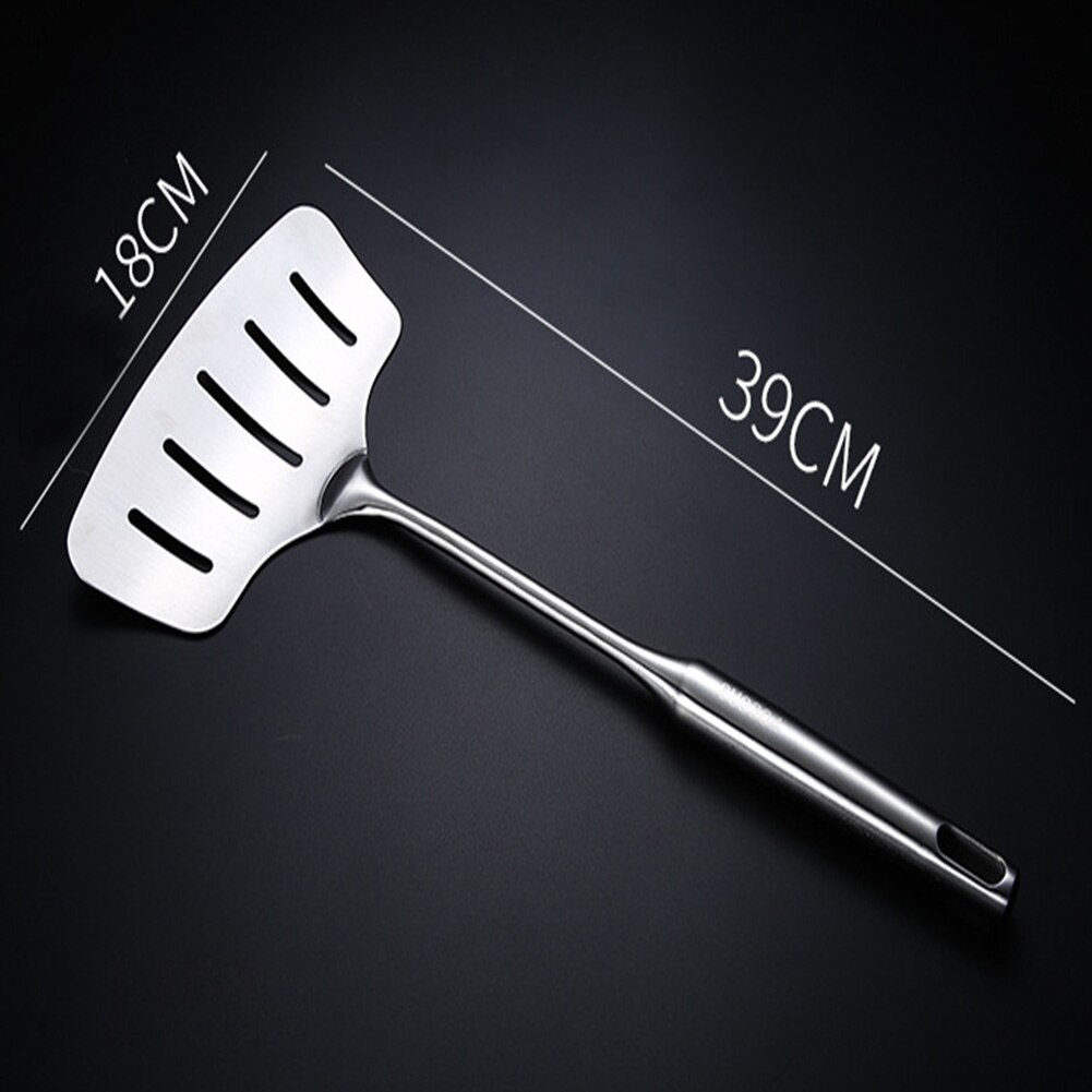 Steak Shovel Utensils Scraper Non Stick Spatulas Lightweight Wide Stainless Steel BBQ Cooking Slotted Fish Turner