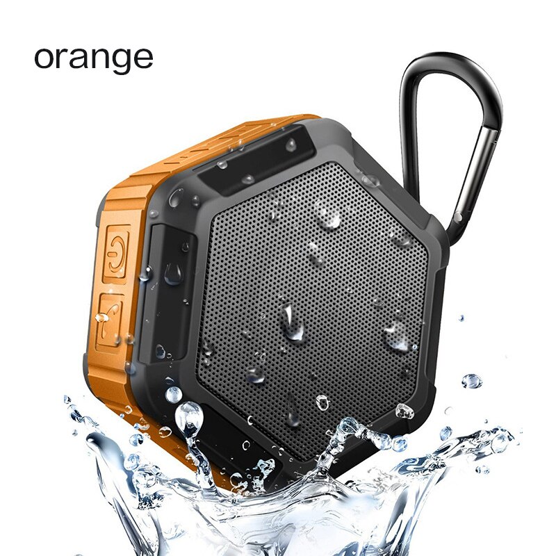 Outdoor Speaker Bluetooth Portatile Mini Esagonale Senza Fili 4.2 EDR Altoparlante Impermeabile Contro Lo Sporco Resistente Goccia Altoparlanti Musica: orange