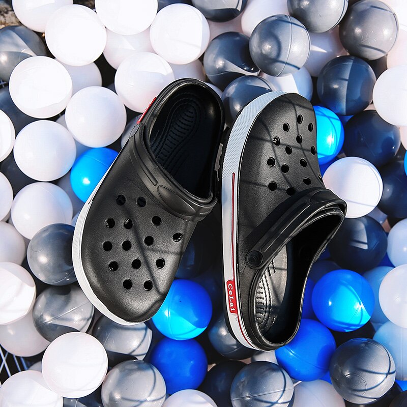 PULOMIES zapatillas de hombre de verano, sandalias zuecos de masaje calzado para jardín al aire libre hombres sandalias de piscina toboganes de baño Mules zapatillas de playa