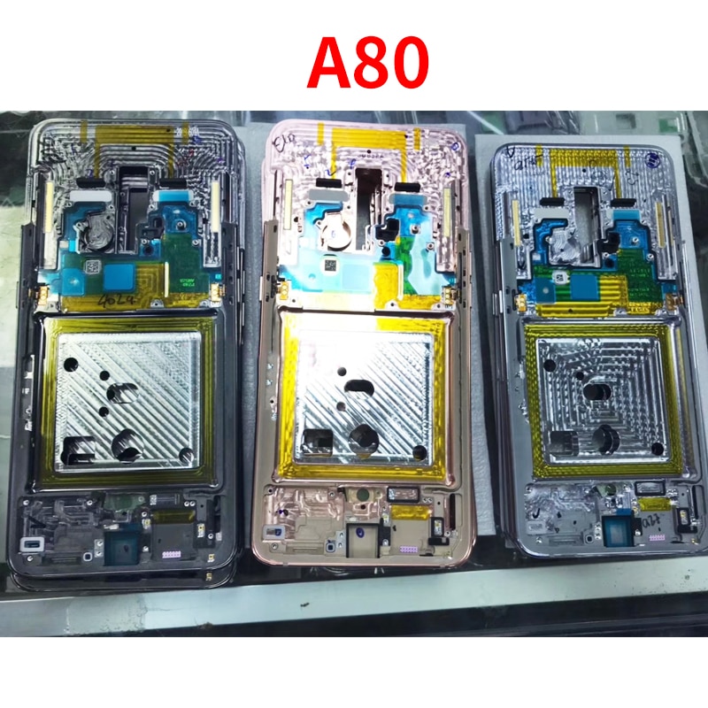 Para samsung galaxy a80 a805 a805f quadro médio moldura do painel frontal habitação moldura peças de reposição