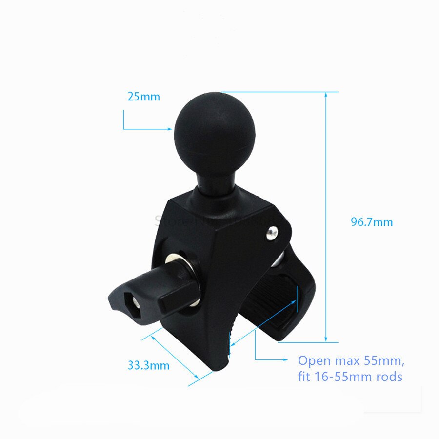 Jadkinsta pince de fixation de Rail de guidon de vélo de moto avec support à bille de 1 pouce pour caméra d'action Gopro pour pince de fixation Ram