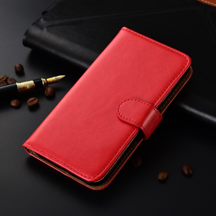 Voor Samsung J5 Cover Wallet Flip Case Lederen Ingericht Case Voor Para Op Samsung Galaxy J5 J530 J530F SM-530F Coque: Red