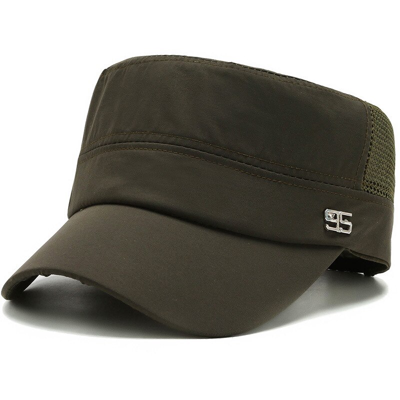 Vintage flad top cap baseball cap trucker sol hat flexfit hat comfy cadet hat: Grøn