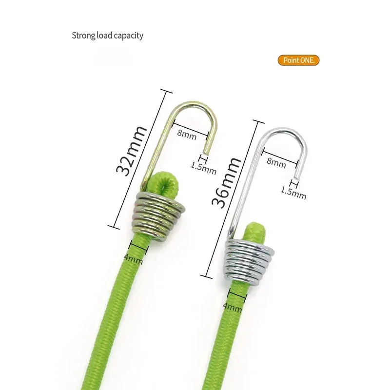 Elastic Bungee Cord Heavy Duty Luggage Straps Rope Hooks 25cm Stretch Tie Tent Outdoor Accessories