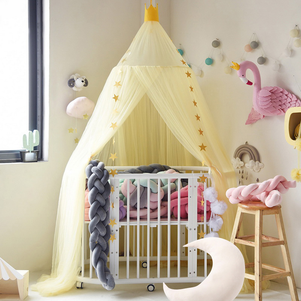 Moustiquaire ronde d'été pour lit d'enfants | Couverture de lit en forme de moustiquaire, couverture de lit, auvent, pour enfants, pépinière
