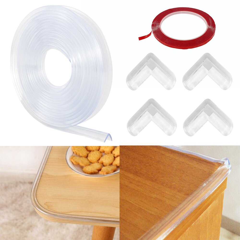 3M Baby Baby Veiligheid Hoek Bescherming Strip Guards Transparante Tafel Rand Meubels Hoekbeschermers Soft Pvc Bumper