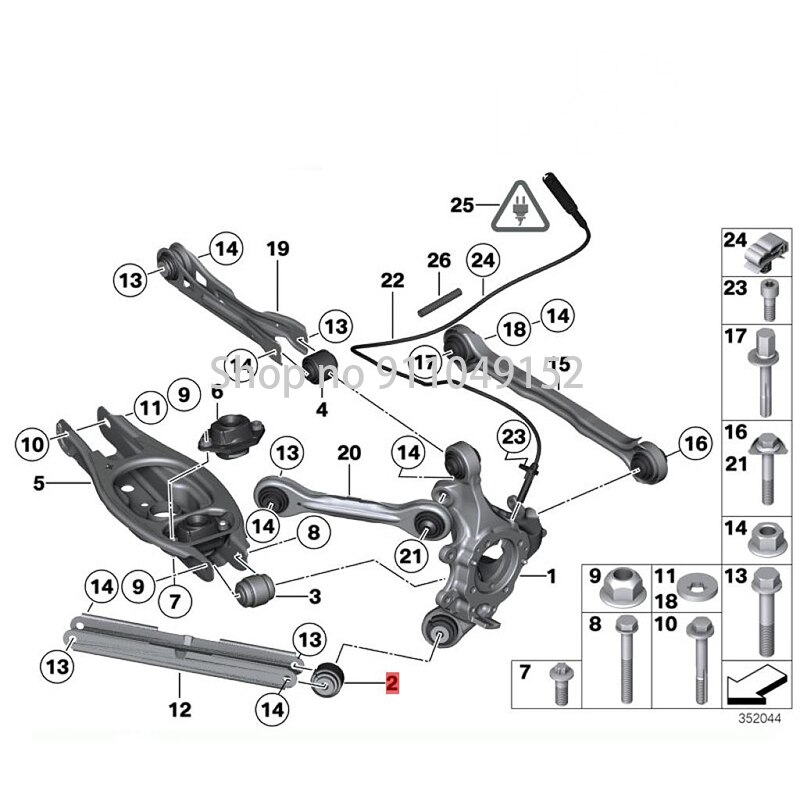 Auto Rubber Lager E90 320D M47N2b MwE90 320I N46 E91 323I N52 E87 116I E91 318D M47N2 E92 335I Achter hoorn Rubber Mouwen