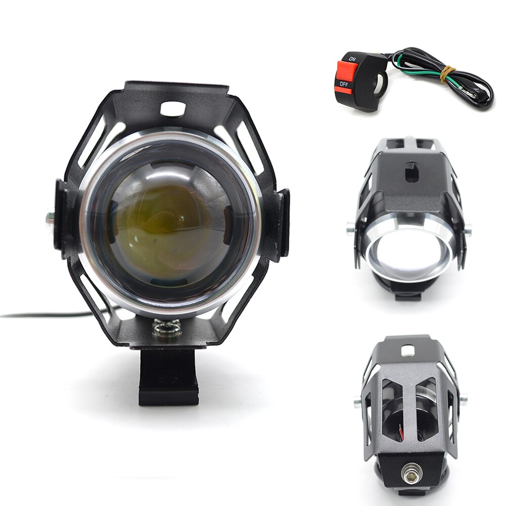 2 pcs 125 W motorcycle rcycle auxiliary light bulb Super bright U5 LED motorcycle lighthouse moto driving fog light car