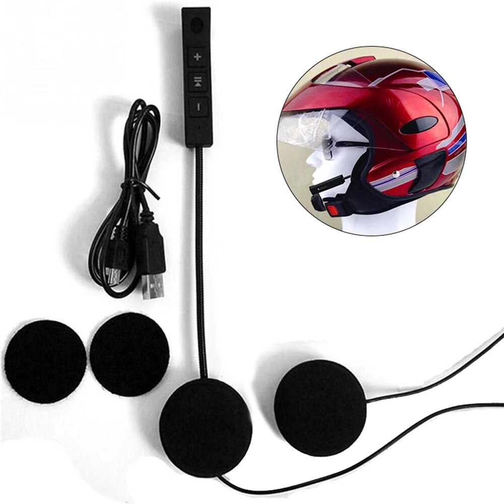 Motorcycle Helmet Bluetooth Headset Easy Rider Helmet Intercom Interphone Stereo Handsfree Headphone for Mobile Phone FM Radio