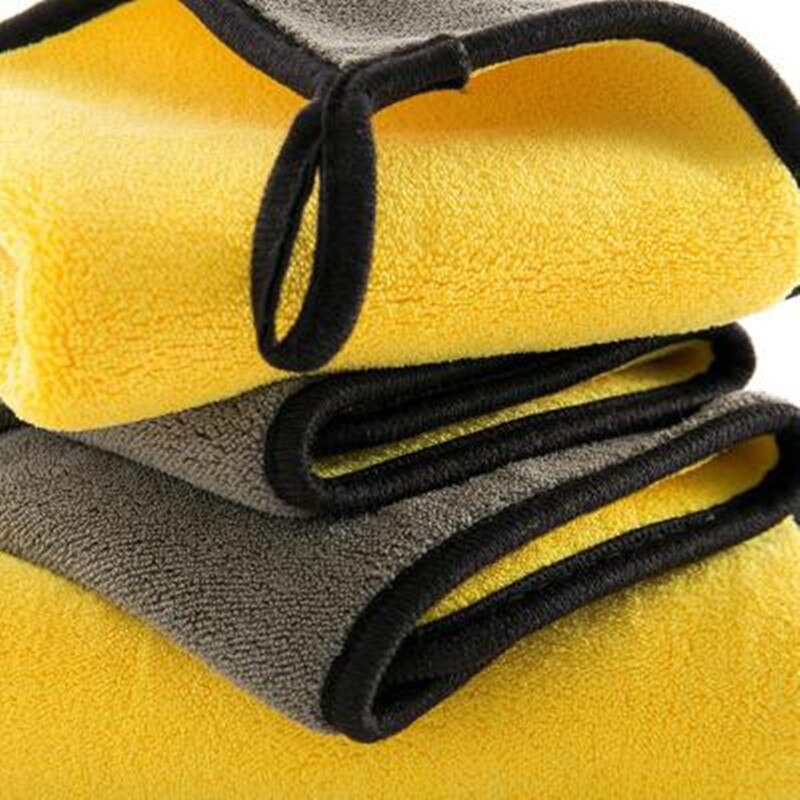Serviette en microfibre pour lavage de voiture, 3/5/10 pièces, 600g/m2, chiffon de séchage pour peinture