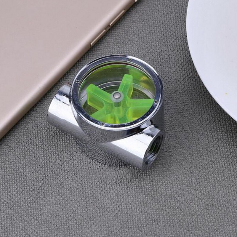 Water Flow Meter Computer Water Cooling Flow Indicator Flowmeter Water Flow Indicator Copper Chrome plated SpeedometerWaterproof