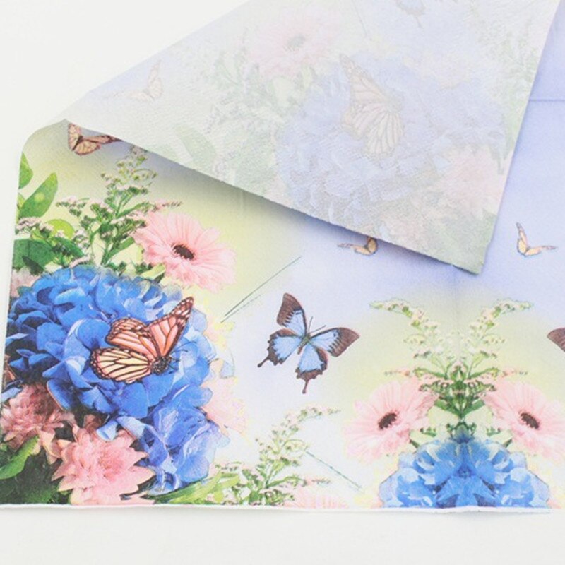 20ps / bag Dragonfly Paper Towel Napkin Tissue Party Supply Home Papers Cleaning papers Party Decoration