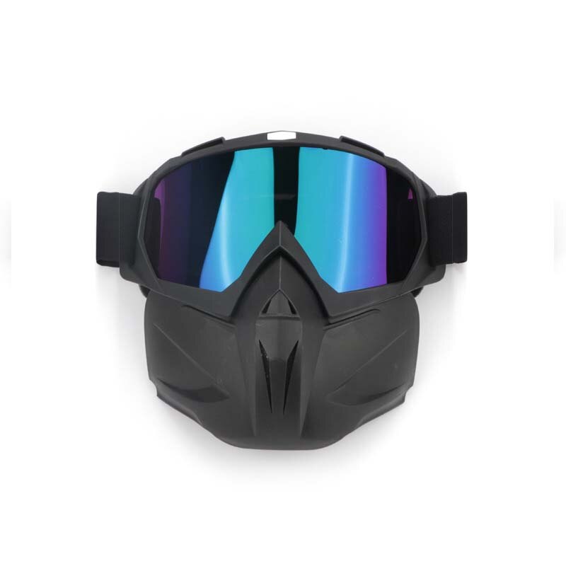 Motorcycle Face Mask Goggles Motocross Off-road ATV Dirt Bike Eyewear Glasses ultralight flexible anti anti-twist: A1 blue lens