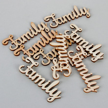 random style10 Pieces Wooden Family Word Letters Alphabet Script for Family Tree Crafts Home Wedding DIY Decorations Handmade