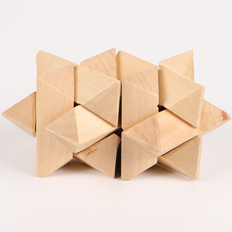 Kong Ming Luban Lock Chinese Traditional Toy Unique 3D Wooden Puzzles Classical Intellectual Wooden Cube Educational Toy Gi