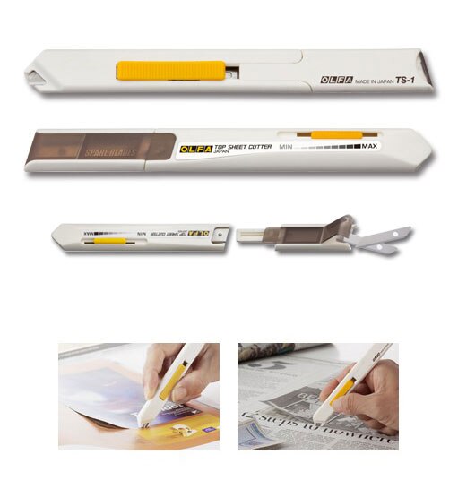 MADE IN JAPAN OLFA TS-1 TOP SHEET CUTTER scrapbook coupon cutting Pressure Control function blade TSB-1