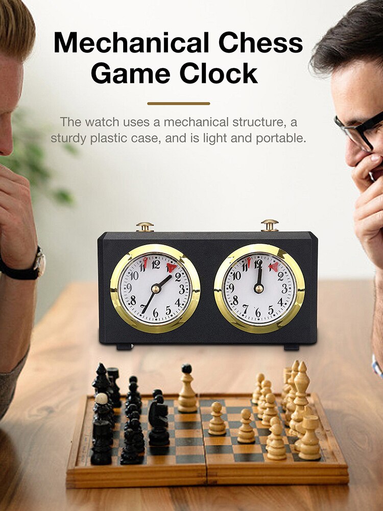 Internationale Checkers Analoge Schaakklok-Mechanische Schaken Klokken Garde-Schaken Klok Count Up Down Game Accessoire