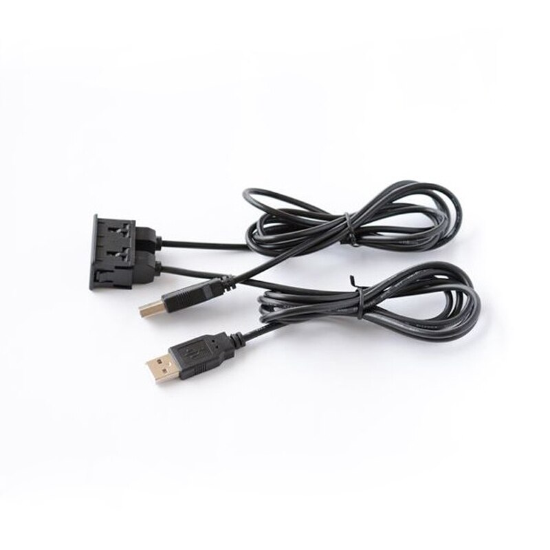 Biurlink 150Cm Auto Dual Usb Adapter Auto Extension Usb Opladen Audio Adapter Voor Toyota Honda Voor Iphone Android Smartphone