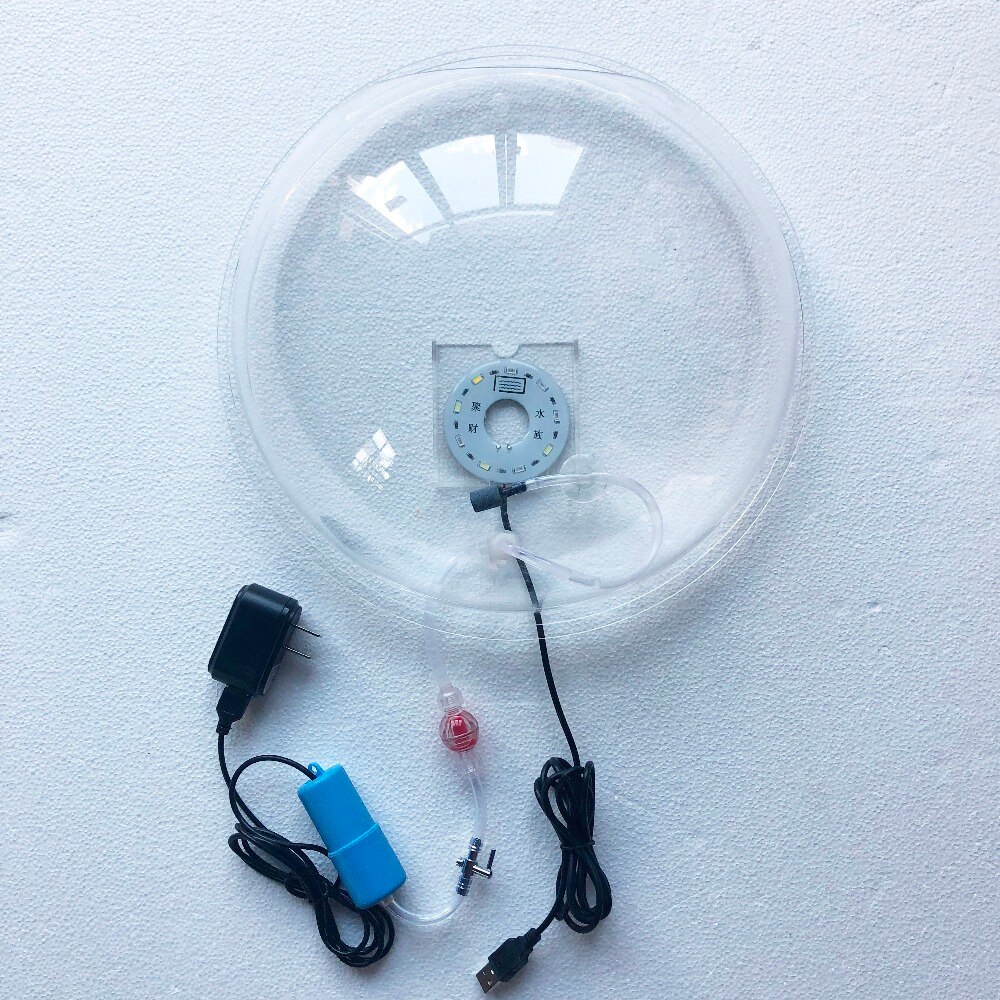 Acrylic Fish Bowl Wall-mounted Aquarium Fish Tank with Oxygen Device and Lighting Device Pet Products Betta fish: basic air pump